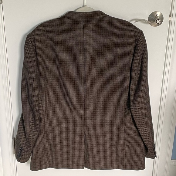 Lauren Ralph Lauren Brown Wool Houndstooth Sport Coat Blazer Jacket 47159 - Picture 7 of 13
